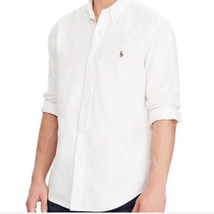 Polo Big & Tall 3XLT Oxford Off-White Shirt EUC!